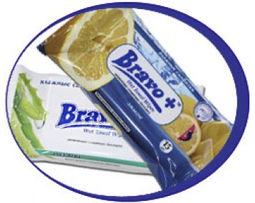 Салфетки влажные "BRAVO+"