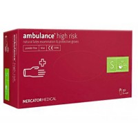 Перчатки латексные Ambulance, S (6-7)