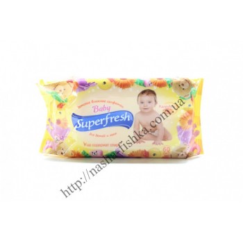 Салфетки влажные Superfresh 60 шт. б/клапана детские календула