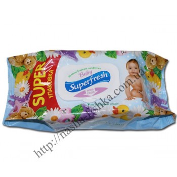 Салфетки влажные Superfresh 120 шт. с клапаном детские
